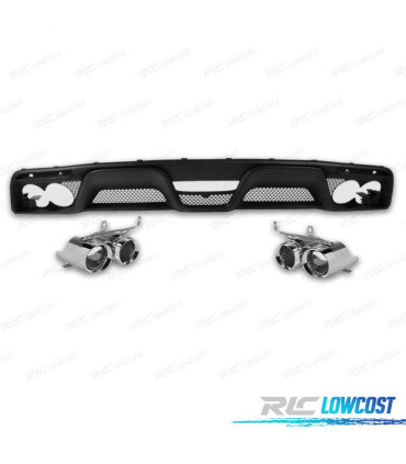 DIFFUSEUR ARRIÈRE FORD MUSTANG 15-17 LOOK GT350 + EMBOUTS D'ÉCHAPPEMENT