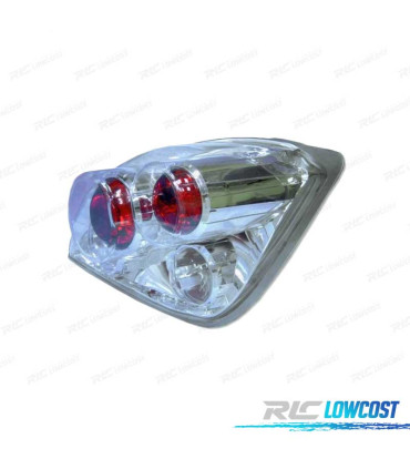 FEUX ARRIÈRE FORD FIESTA 96- LOOK LEXUS LED FOND CHROMÉ