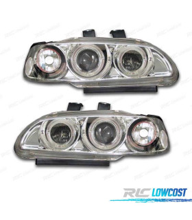 PHARES HONDA CIVIC 4P 92-95 ANGEL EYES FOND CHROMÉ