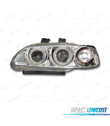 PHARES HONDA CIVIC 4P 92-95 ANGEL EYES FOND CHROMÉ