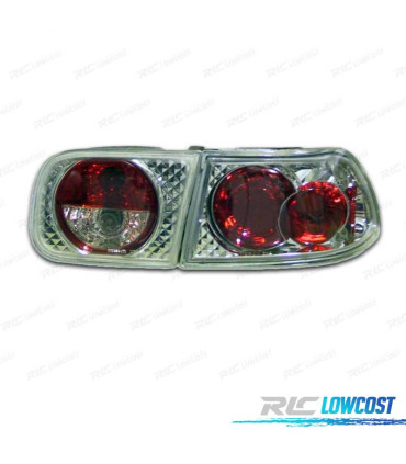 FEUX ARRIÈRE HONDA CIVIC 4P 92-95 LOOK LEXUS FOND CHROME