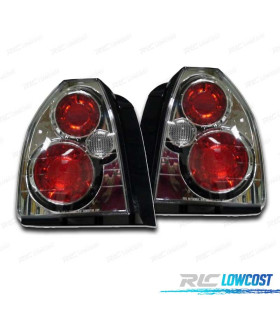FEUX ARRIÈRE HONDA CIVIC 3P 96- LOOK LEXUS FOND CHROMÉ