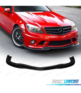 SPOILER LAME PARE-CHOCS AVANT MERCEDES W204 LOOK AMG C63 07-10 CARBONE