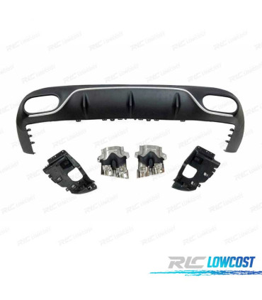 DIFFUSEUR ARRIÈRE MERCEDES W213 C238 COUPÉ LOOK E53 NOIR CHROMÉE