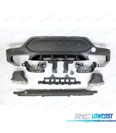 DIFFUSEUR ARRIÈRE MERCEDES GLC C253 COUPÉ 15-18 LOOK AMG GLC63 + EMBOUT D´ÉCHAPPEMENT