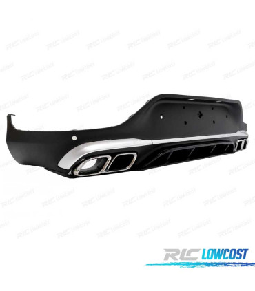 DIFFUSEUR MERCEDES GLC C253 COUPÉ 19-22 LOOK AMG GLC63 + EMBOUTS D'ÉCHAPPEMENT