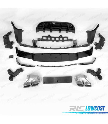 DIFFUSEUR MERCEDES GLC X253 SUV 19-22 LOOK AMG GLC63 + EMBOUTS D'ÉCHAPPEMENT