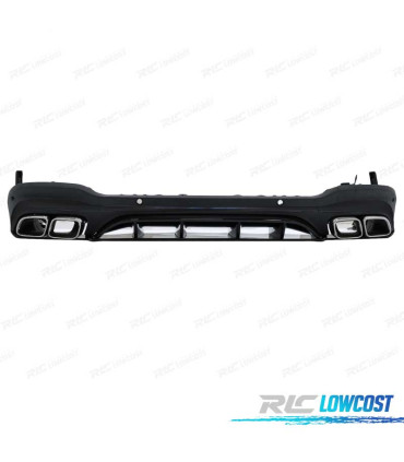 DIFFUSEUR MERCEDES GLC X253 SUV 19-22 LOOK AMG GLC63 + EMBOUTS D'ÉCHAPPEMENT