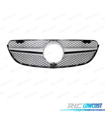 CALANDRE MERCEDES GLC X253 LOOK SPORT 15-18 FOND NOIR CHROMÉ