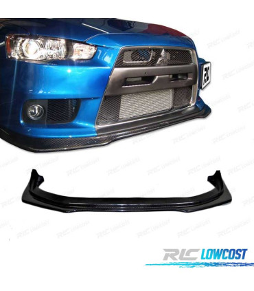 SPOILER LAME PARE-CHOCS AVANT MITSUBISHI EVO X 08-11 CARBONE