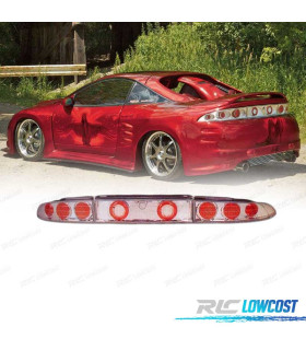 FEUX ARRIÈRE MITSUBISHI ECLIPSE 95 LOOK LEXUS FOND CHROMÉ