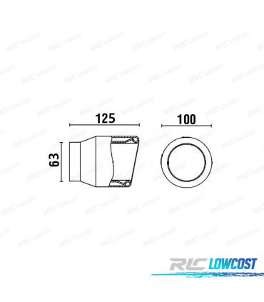EMBOUT D'ÉCHAPPEMENT UNIVERSEL COURT CHROMÉ