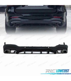 DIFFUSEUR MERCEDES GLC X253 SUV 19-22 LOOK AMG GLC63 + EMBOUTS D'ÉCHAPPEMENT