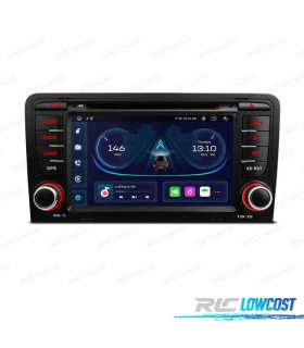 AUTORADIO GPS 2DIN ANDROID 12 OCTA-CORE AUDI A3 8P 8PA 03-12 USB GPS TACTIL 7" HD