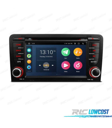 AUTORADIO GPS 2DIN ANDROID 12 OCTA-CORE AUDI A3 8P 8PA 03-12 USB GPS TACTIL 7" HD