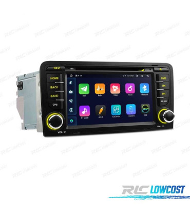 AUTORADIO GPS 2DIN ANDROID 12 OCTA-CORE AUDI A3 8P 8PA 03-12 USB GPS TACTIL 7" HD