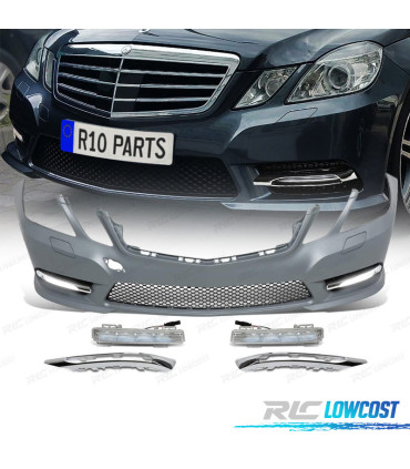 PARE-CHOCS AVANT MERCEDES CLASSE E W212 10-13 LOOK AMG + DRL