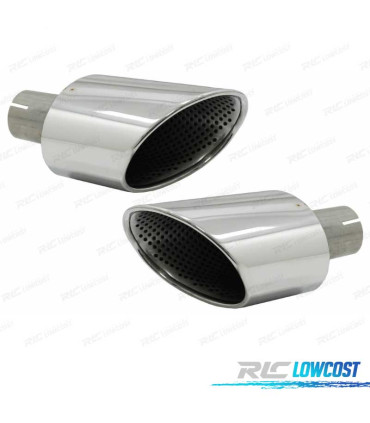 EMBOUTS D'ECHAPPEMENTS AUDI A4 B9 A5 F5 LOOK RS 16-19 CHROME