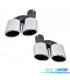 EMBOUTS D'ECHAPPEMENTS AUDI A4 16-19 LOOK S4 CHROME