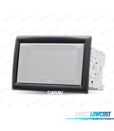 FACADE AUTORADIO 2-DIN NOIR POUR RENAULT MEGANE 02-09