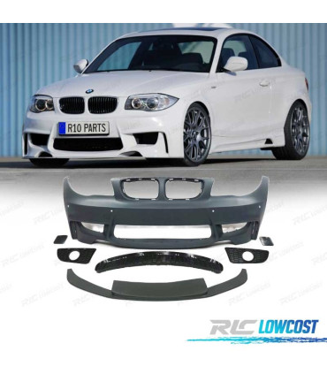 PARE-CHOCS AVANT BMW E81 E87 E82 E88 06-10 LOOK 1M SRA + SPOILER AVANT