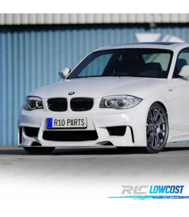 PARE-CHOCS AVANT BMW E81 E87 E82 E88 06-10 LOOK 1M SRA + SPOILER AVANT
