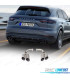 EMBOUTS D'ÉCHAPPEMENTS PORSCHE CAYENNE 17- LOOK S SILVER MATE