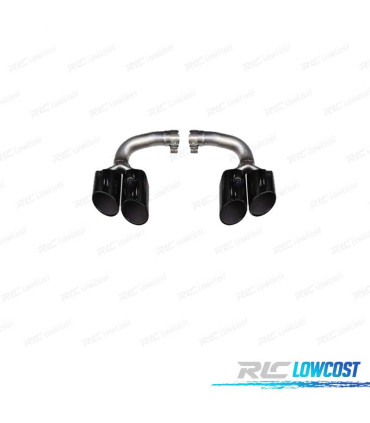 EMBOUTS D'ÉCHAPPEMENTS PORSCHE CAYENNE 17- LOOK S NOIR