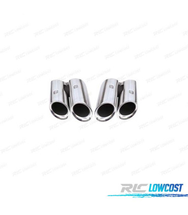 EMBOUTS D'ÉCHAPPEMENTS PORSCHE MACAN 18- LOOK GTS CHROMÉ