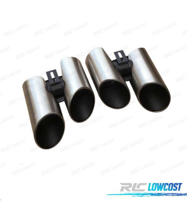 EMBOUTS D'ÉCHAPPEMENTS PORSCHE PANAMERA 17- LOOK S SILVER MATE
