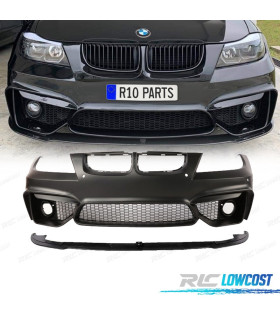 PARE CHOCS FRONTAL BMW E90 E91 SÉRIE 3 05-08 LOOK M4 PDC GRILLES ANTIBROUILLARD + SPOILER LIP