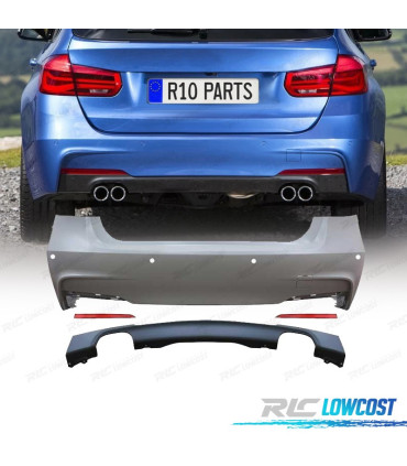 PARE CHOCS ARRIERE BMW F30 LOOK M PDC DOUBLE SORTIE