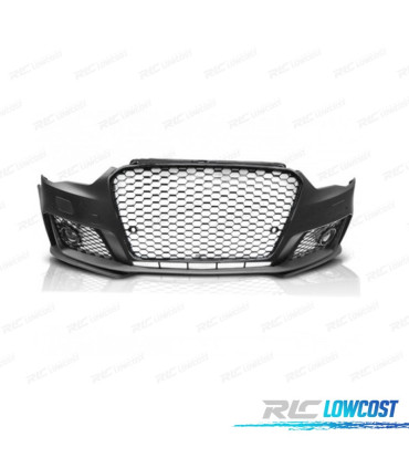 PARE CHOCS FRONTAL AUDI A3 8V 12-16 LOOK RS3 NOIR BRILLANT