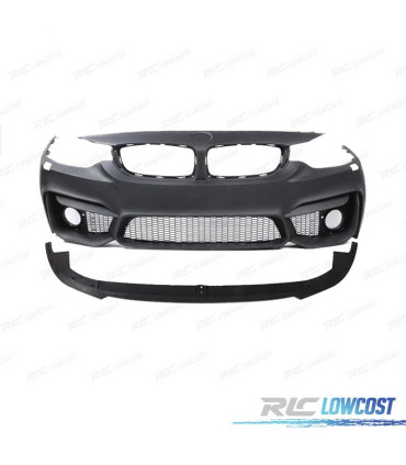 PARE-CHOCS FRONTAL BMW F32 F33 F36 LOOK M4 SRA ANTIBROUILLARD + SPOILER LIP