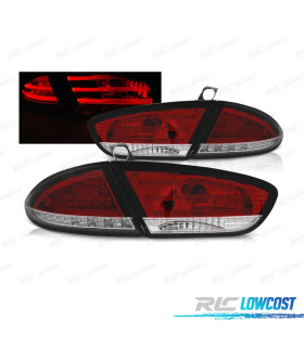 FEUX ARRIÈRE SEAT LEON 09-12 STYLE CELIS LED ROUGE CHROMÉ