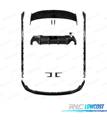 KIT AERO BMW F40 19- LOOK M PERFORMANCE NOIR BRILLANT