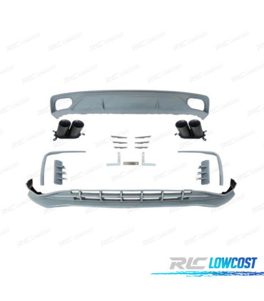 KIT CARROSSERIE AUDI Q8 LOOK ABT RSQ8 19-23 DIFFUSEUR + LÈVRE FRONTALE + EMBOUTS