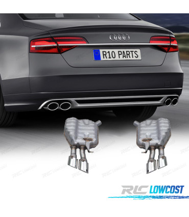 POT D'ÉCHAPPEMENT AUDI A8 15-17 LOOK S8 CHROMÉ
