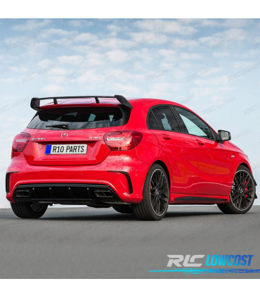 MOULURES ARRIÈRE MERCEDES W176 AMG 12-18 LOOK AMG A45 NOIR BRILLANT