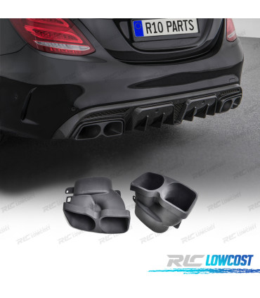 EMBOUTS D´ÉCHAPPEMENT MERCEDES W205 C205 14-21 LOOK BRABUS NOIR