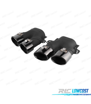 EMBOUTS D´ÉCHAPPEMENT MERCEDES W205 C205 14- LOOK C43 NOIR BRILLANT