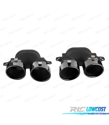 EMBOUTS D´ÉCHAPPEMENT MERCEDES W205 C205 14- LOOK C43 NOIR BRILLANT