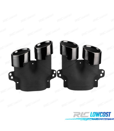 EMBOUTS D´ÉCHAPPEMENT MERCEDES W205 C205 14- LOOK C43 NOIR BRILLANT