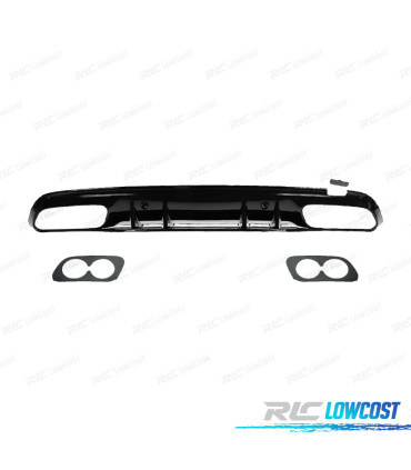 DIFFUSEUR MERCEDES W205 C205 COUPE AMG 14-18 LOOK C43 NOIR