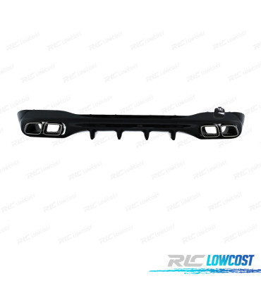 DIFFUSEUR MERCEDES W206 AMG 21- LOOK C63 + EMBOUTS D´ÉCHAPPEMENT CHROMÉ