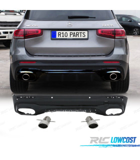 DIFFUSEUR MERCEDES X247 20- LOOK GLB35 + EMBOUTS D'ÉCHAPPEMENT CHROMÉ