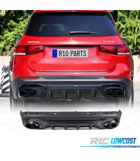 DIFFUSEUR MERCEDES X247 20- LOOK GLB45 + EMBOUTS D'ÉCHAPPEMENT NOIR