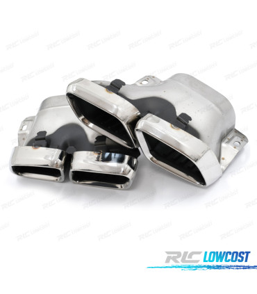 EMBOUTS D´ÉCHAPPEMENT MERCEDES GLC X253 C253 15-18 LOOK GLC63 CHROMÉ
