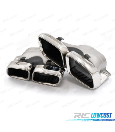 EMBOUTS D´ÉCHAPPEMENT MERCEDES GLC X253 C253 15-18 LOOK GLC63 CHROMÉ