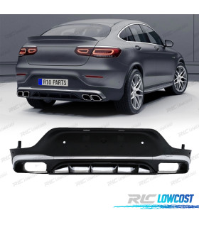 DIFFUSEUR MERCEDES GLC C253 COUPÉ 15-22 LOOK AMG GLC63 ARGENTÉ